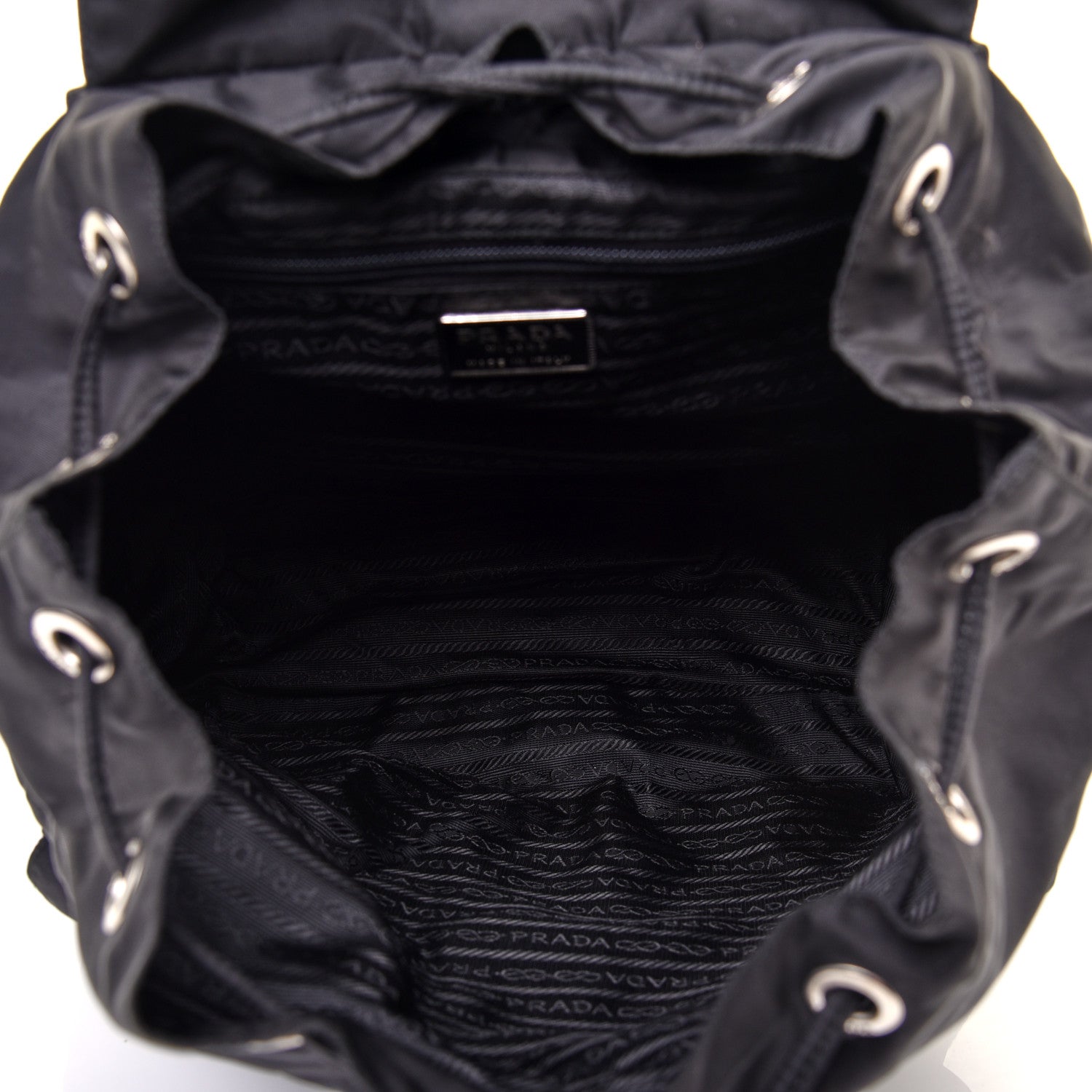 Prada Tessuto Nylon Vela Saffiano Large Backpack Black 4 of 13