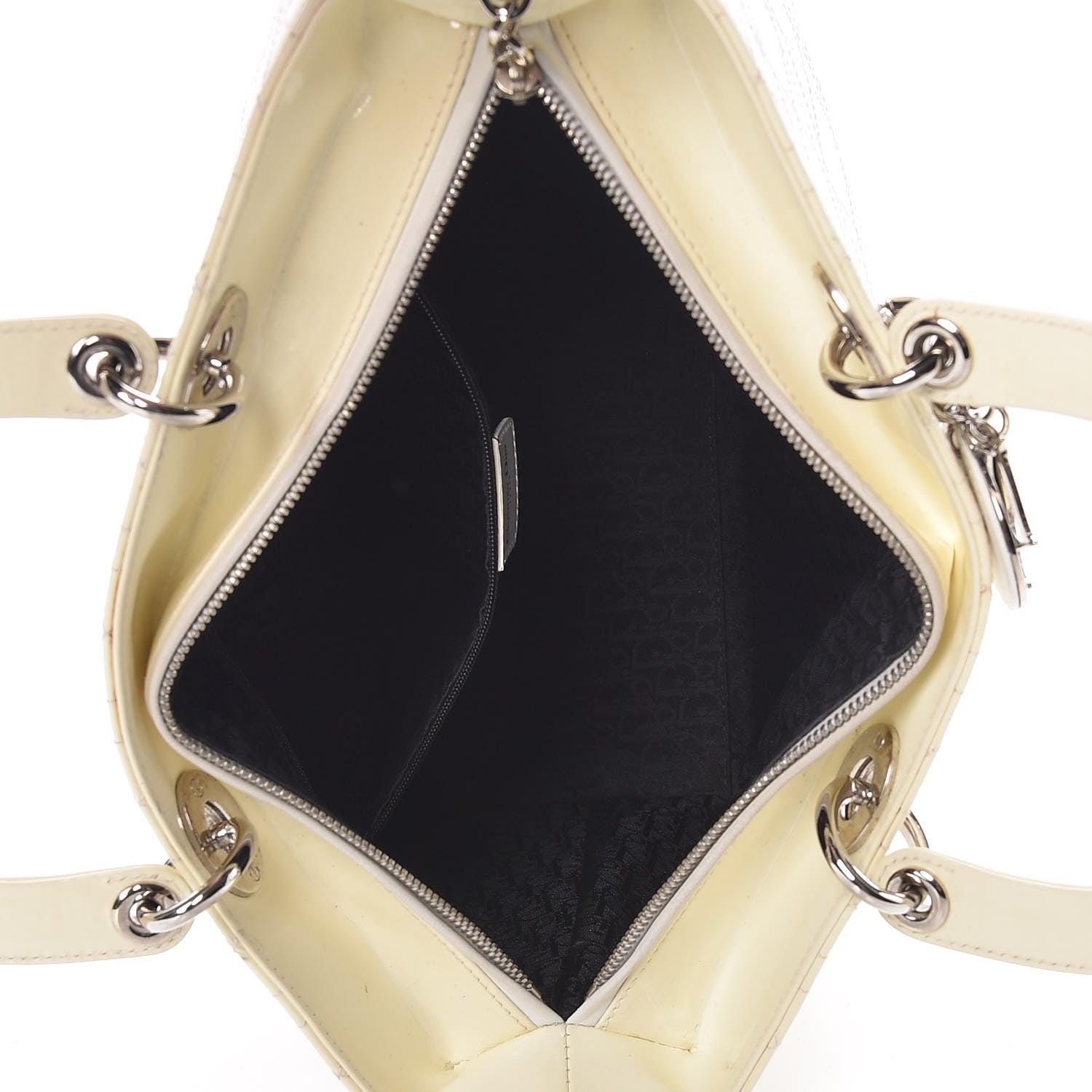 Christian Dior Patent Cannage Large Lady Dior White 5 of 14