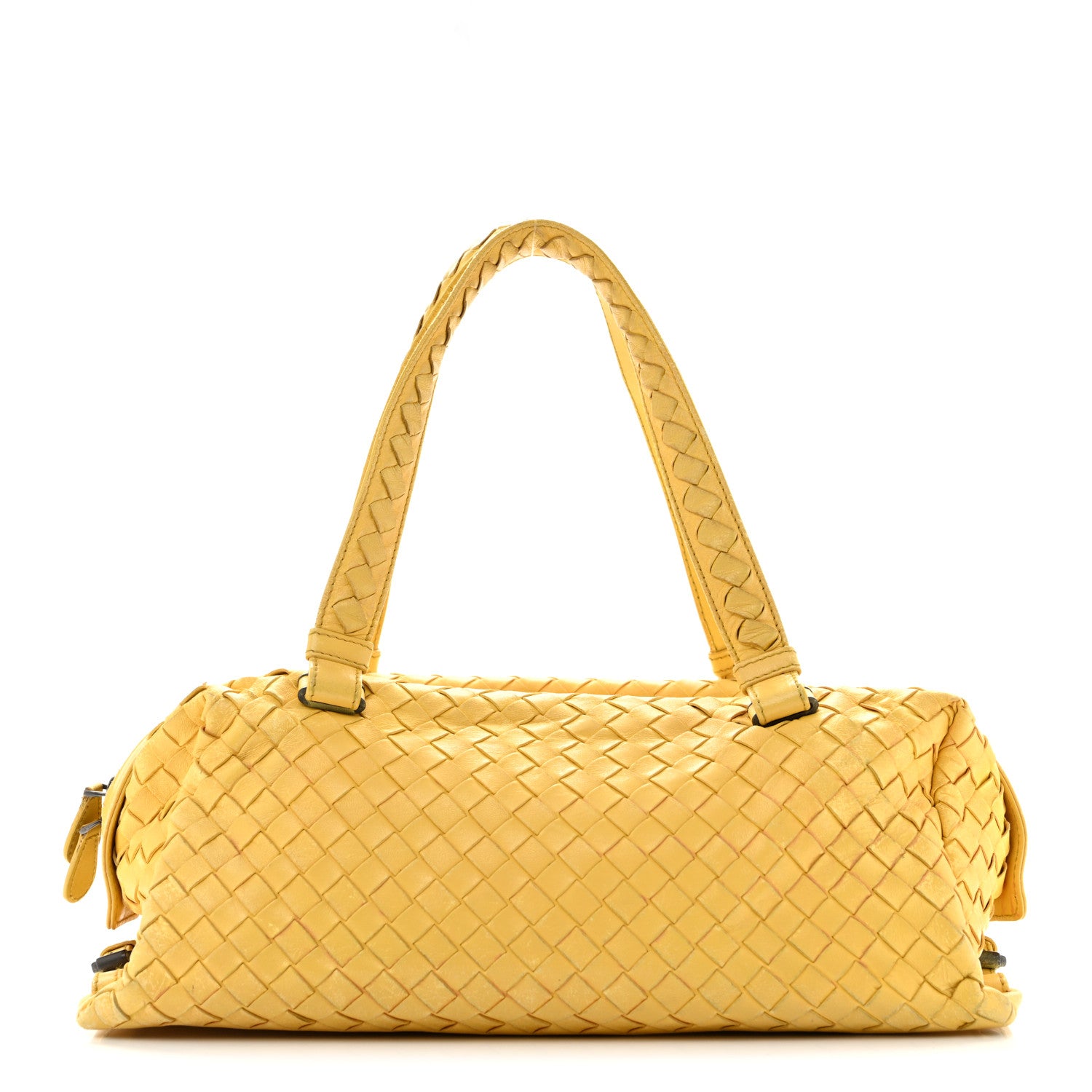 Bottega Veneta Nappa Intrecciato Woven Top Handle Bag Buttercup 1 of 16
