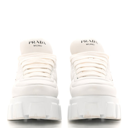 Prada Nappa Soft Metal Triangle Logo Padded Monolith 55mm Sneakers 39.5 White 2 of 20