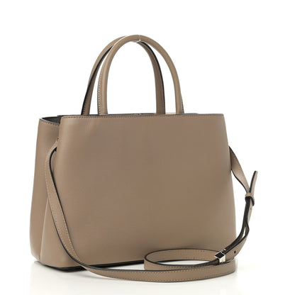 Fendi Vitello Dolce Century Petite 2Jours Tote Tortora Carbone 3 of 10