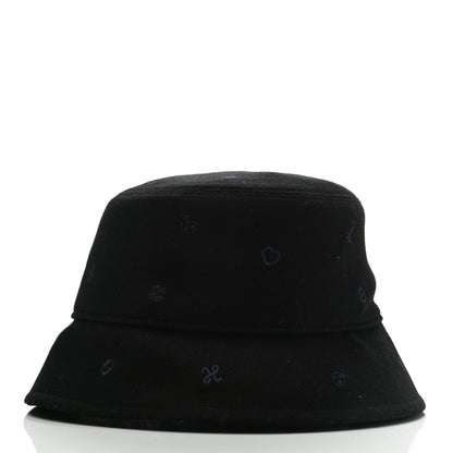 Hermes Cashmere Debbie Charms Bucket Hat 58 Black 5 of 8