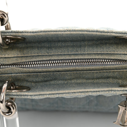 Christian Dior Denim Cannage Medium Lady Dior Light Blue 12 of 12