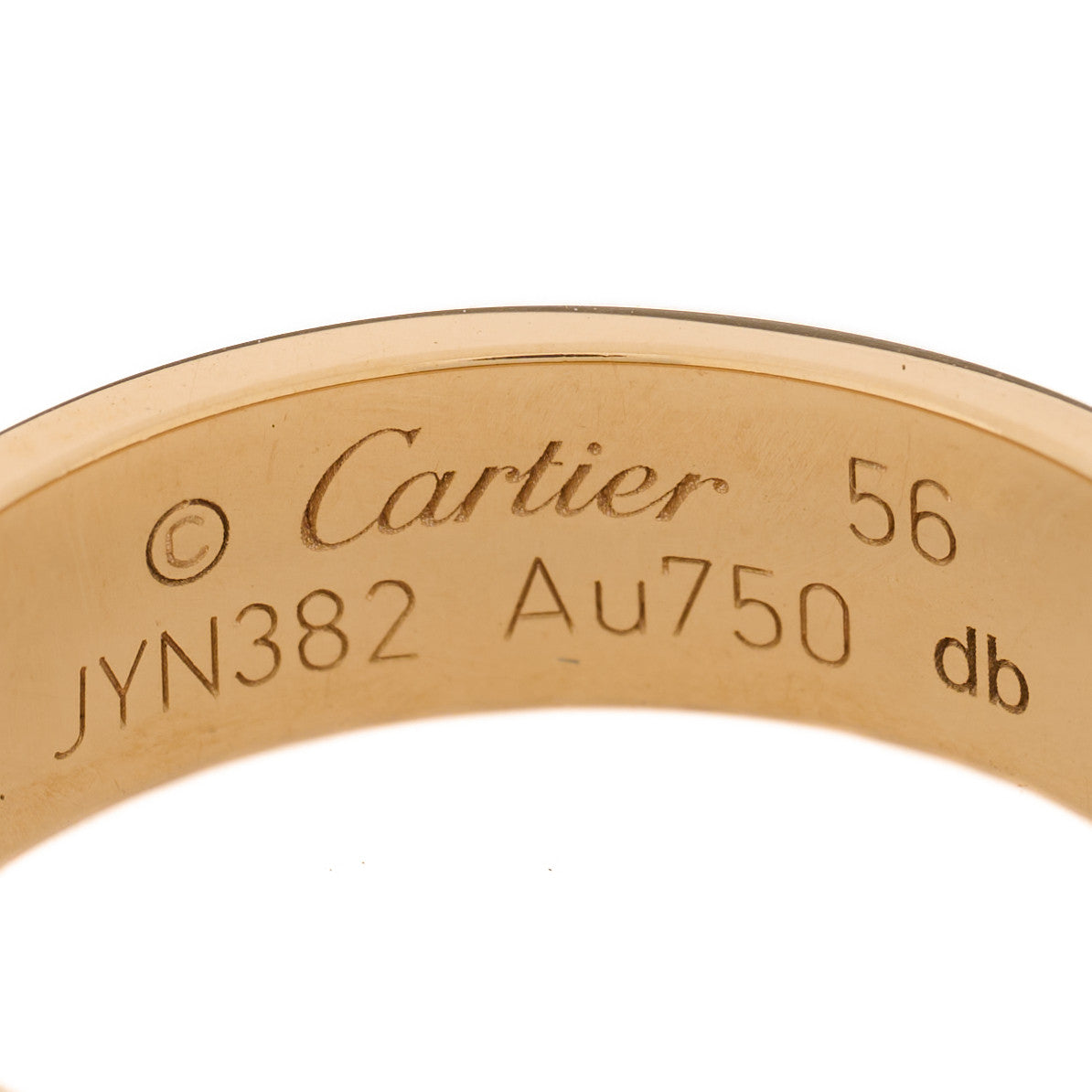 18K Yellow Gold 5.5mm LOVE Ring 56 7.5