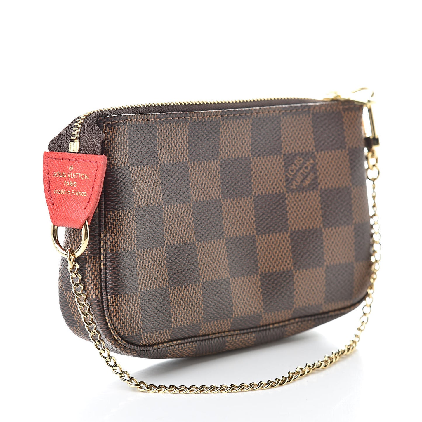 Damier Ebene 2019 Christmas Animation Mini Pochette Accessories Red