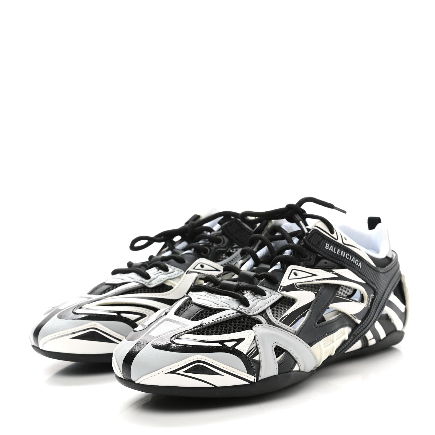 Mesh Rubber Womens Drive Sneakers 42 Light Grey Black