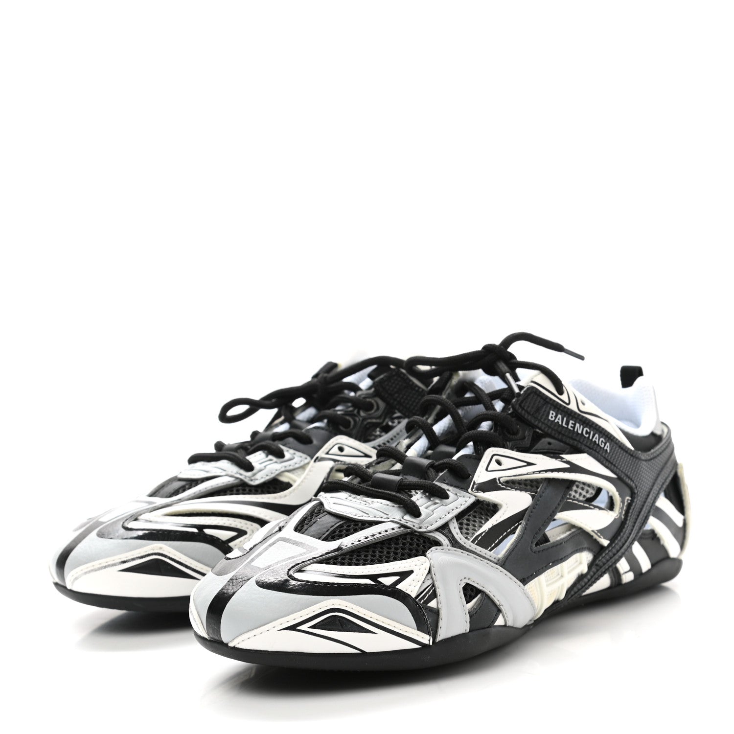 Balenciaga Mesh Rubber Womens Drive Sneakers 42 Light Grey Black 3 of 10