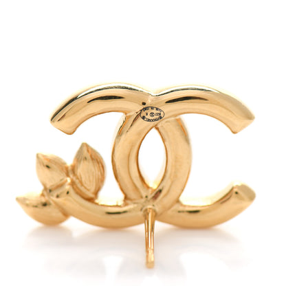 Chanel Crystal Wheat CC Earrings Gold 4 of 5