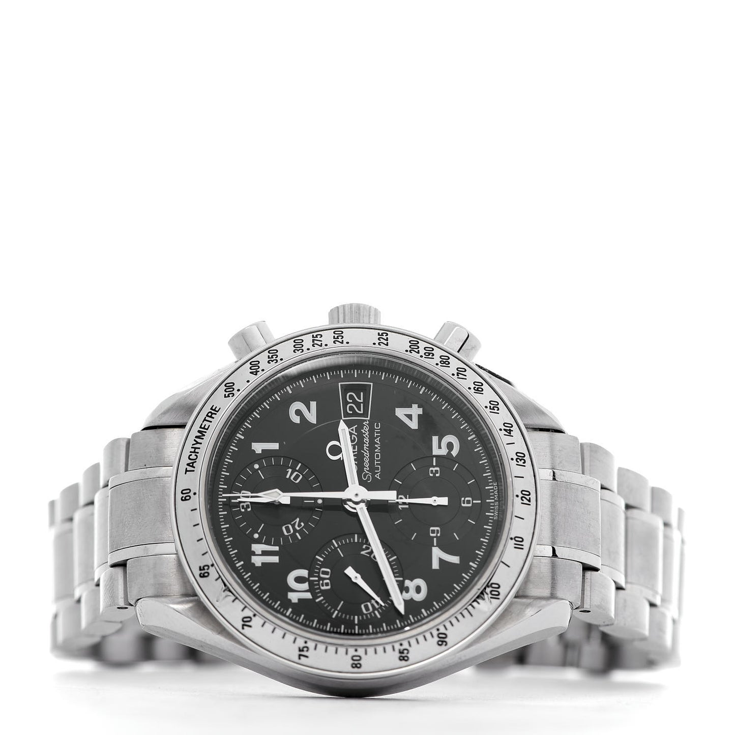 Stainless Steel 39mm Speedmaster Chronograph Automatic Watch Black 3513.52
