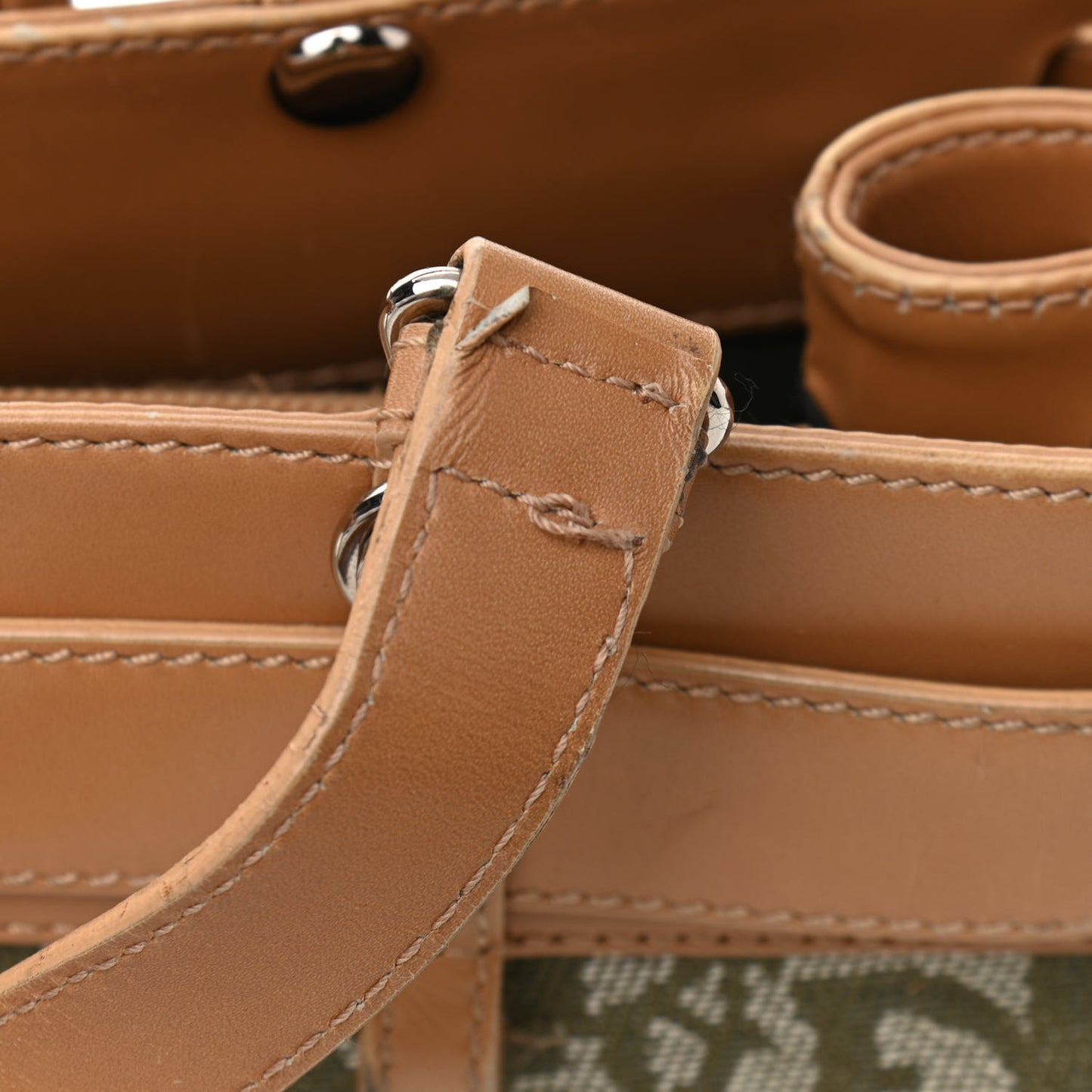Calfskin Monogram Jeans Pocket Tote Green