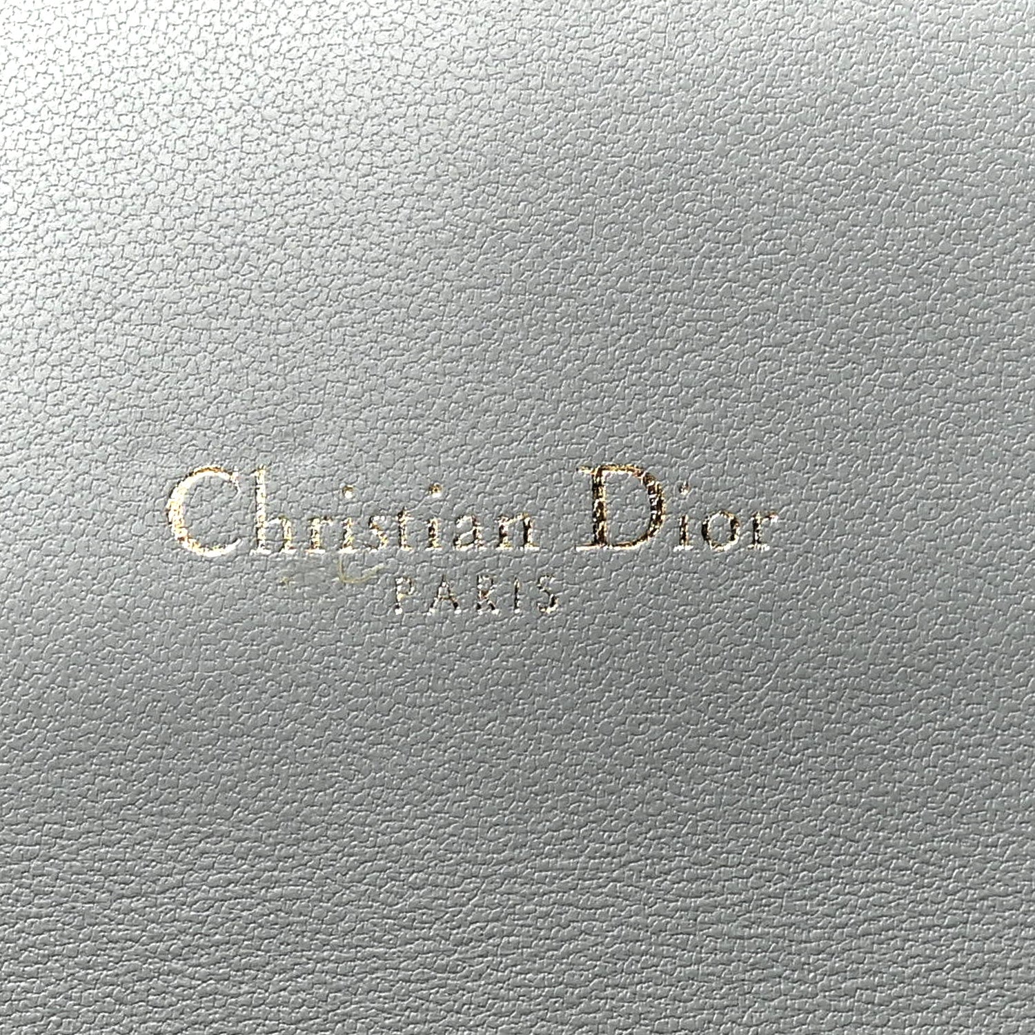 Christian Dior Grained Calfskin Saddle Chain Wallet Pouch Cloud Blue 6 of 7
