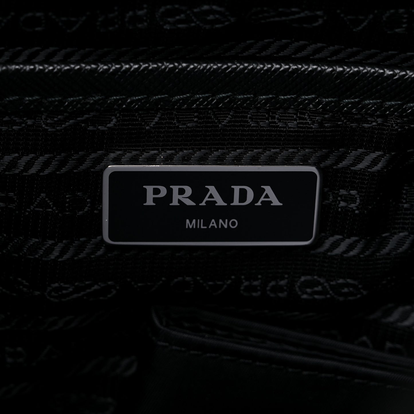 Nylon Tessuto Saffiano Backpack Black