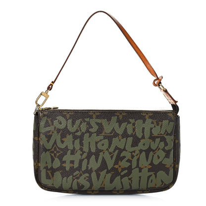 Louis Vuitton Monogram Graffiti Pochette Accessories Kaki 1 of 15