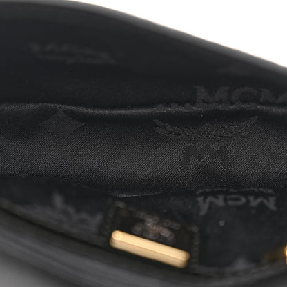 MCM Patent Monogram Mini Flap Bag Burgundy 5 of 11