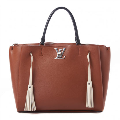 Louis Vuitton Calfskin Lockmeto Caramel Creme Black 1 of 7