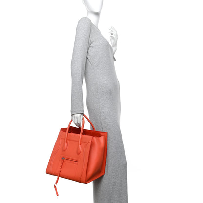 Celine Grained Calfskin Medium Phantom Luggage Coral 2 of 9