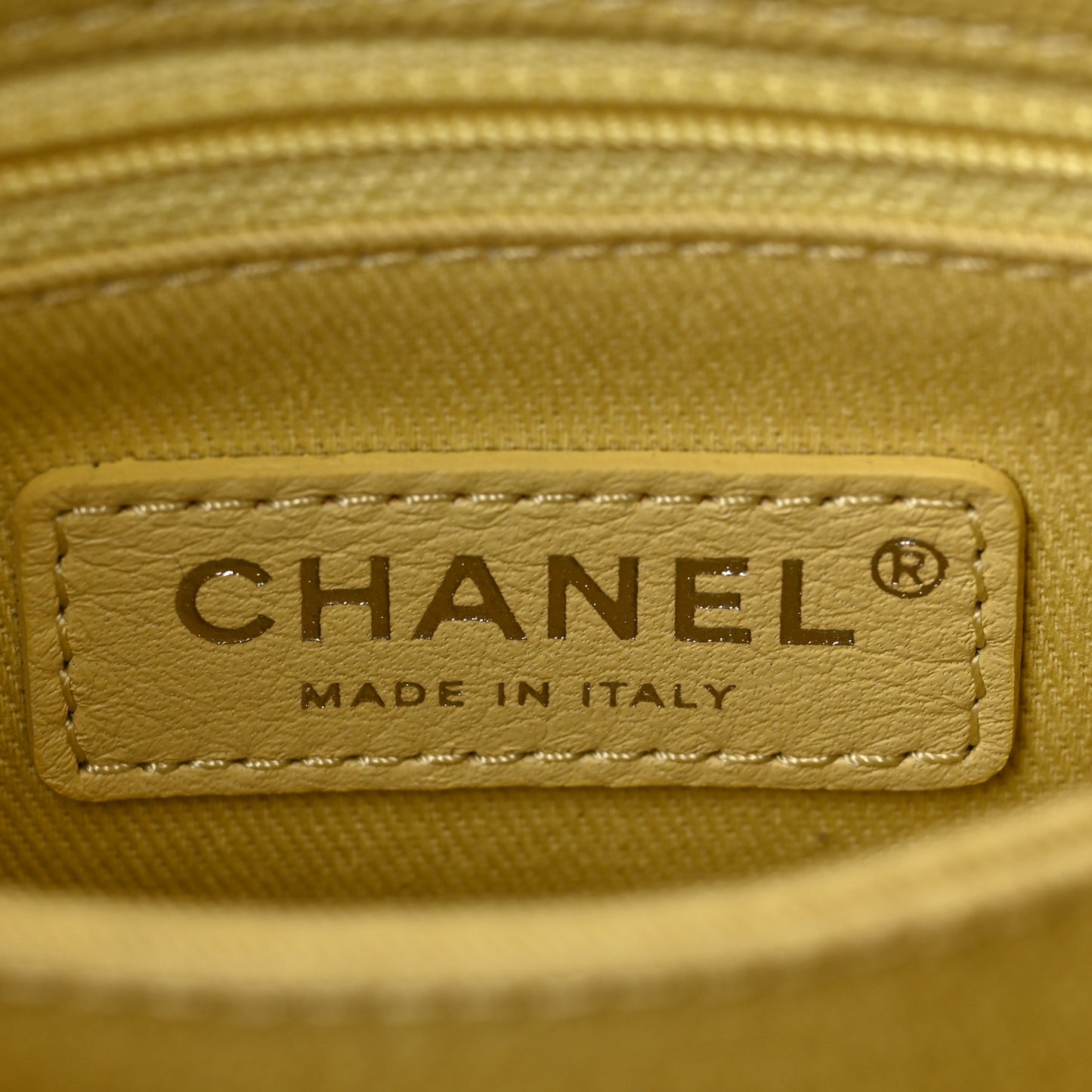 Caviar Quilted Incognito Extra Mini Coco Handle Flap Light Yellow