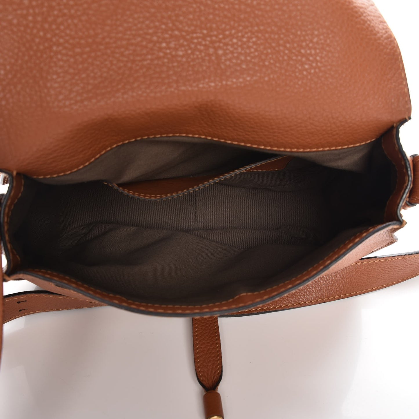 Calfskin Medium Marcie Round Crossbody Bag Tan