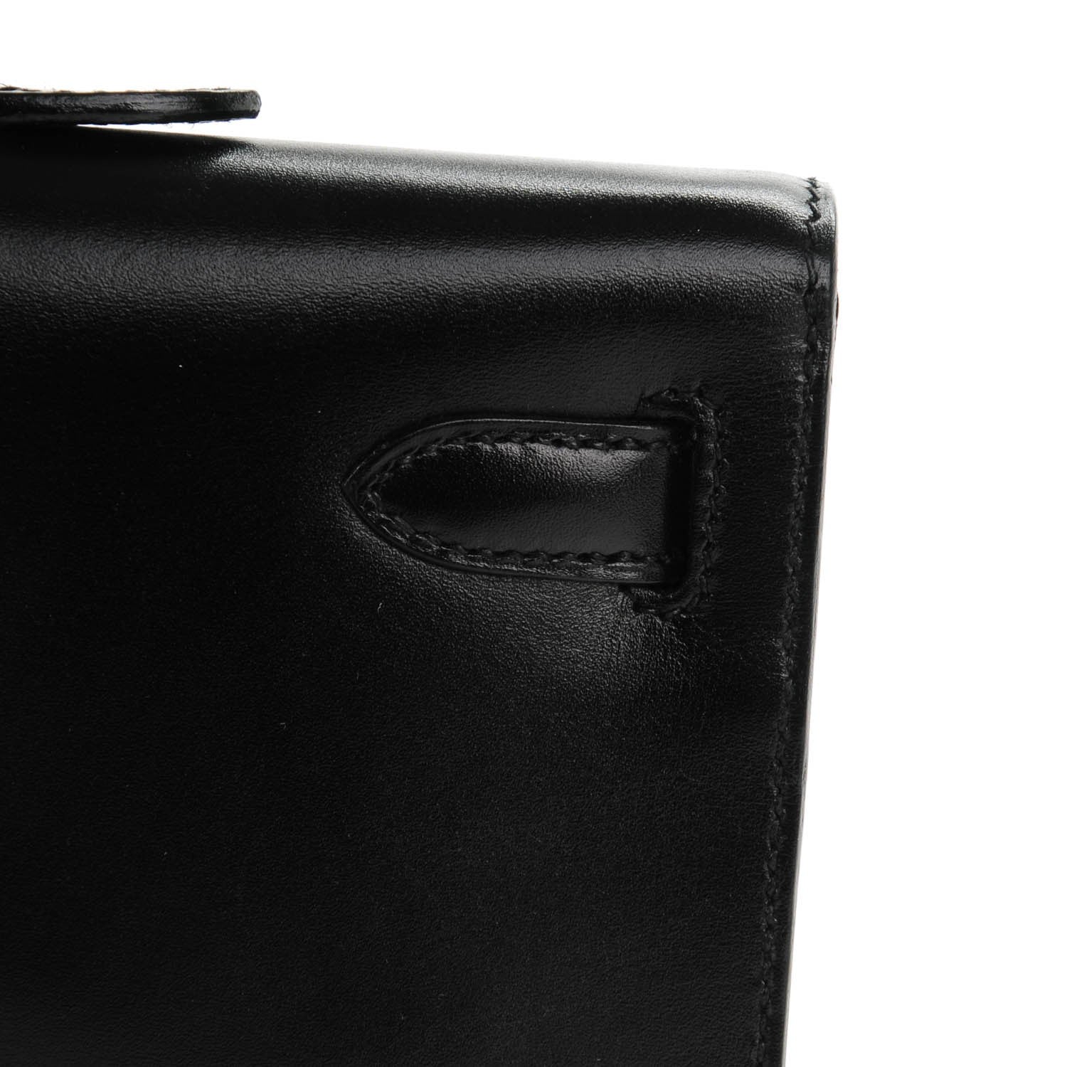 Hermes Box Kelly Cut Clutch Black 5 of 13