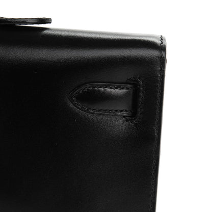 Hermes Box Kelly Cut Clutch Black 5 of 13