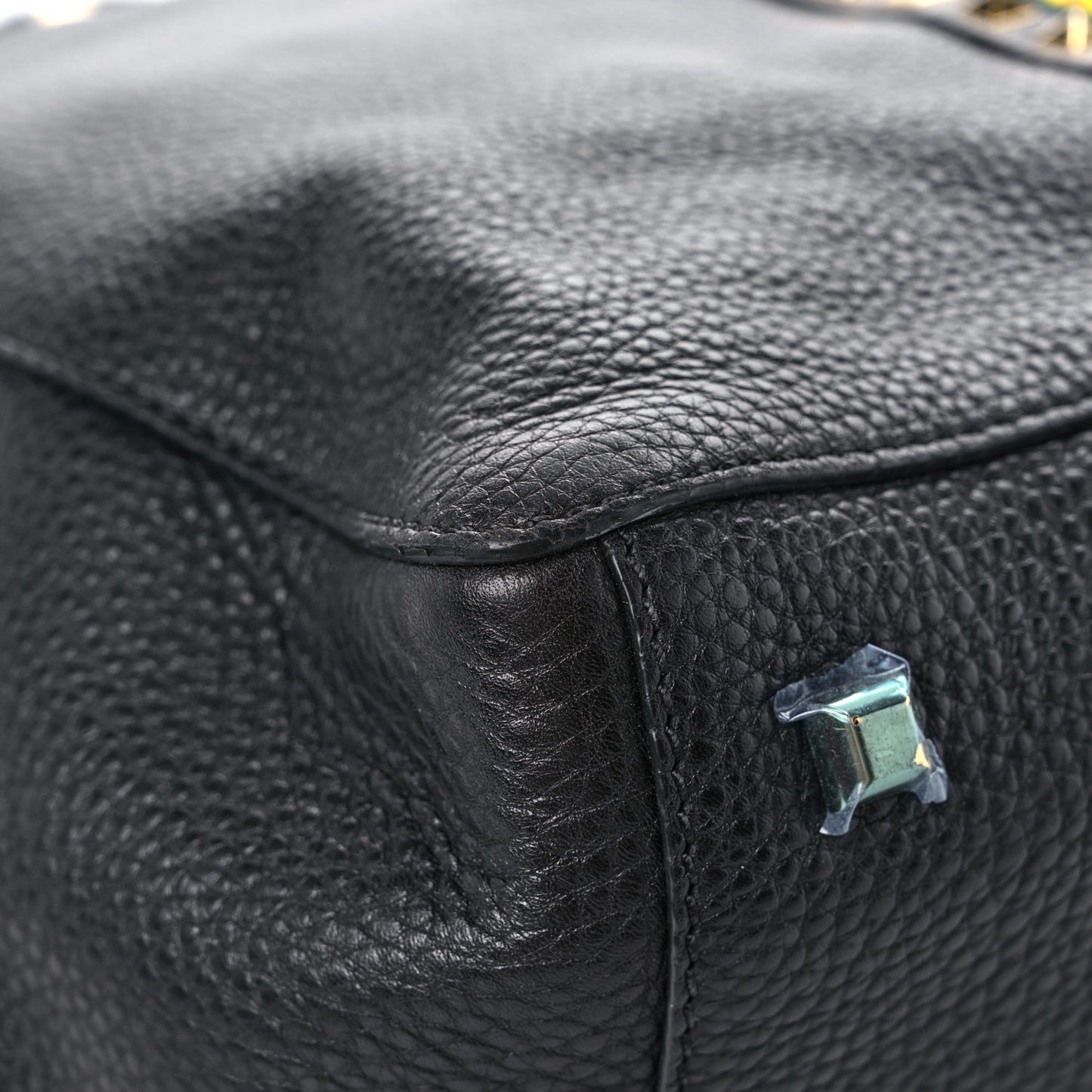 Grained Calfskin Jamaica Beaded My Rockstud Tote Black