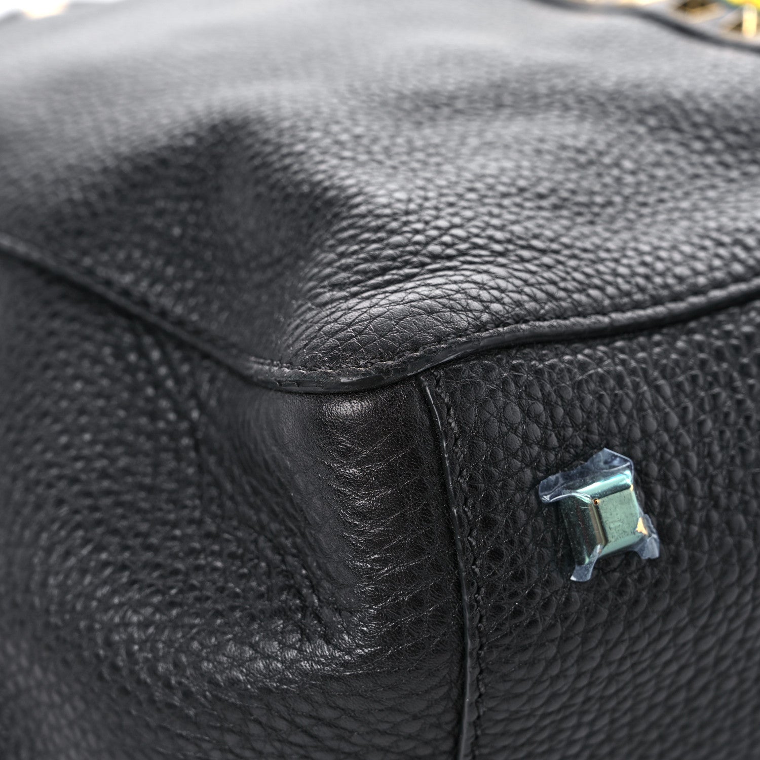 Valentino Garavani Grained Calfskin Jamaica Beaded My Rockstud Tote Black 7 of 17