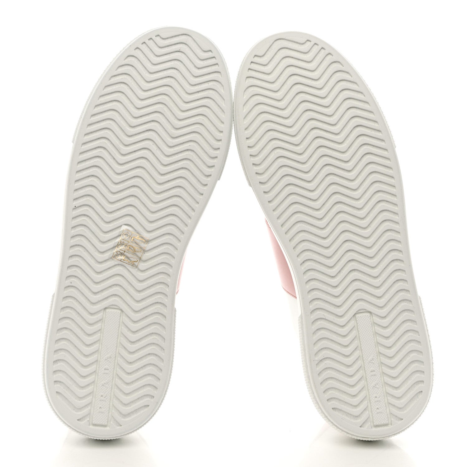 Prada Vitello Soft Logo 45mm Platform Sneakers 38.5 White Pink 5 of 9