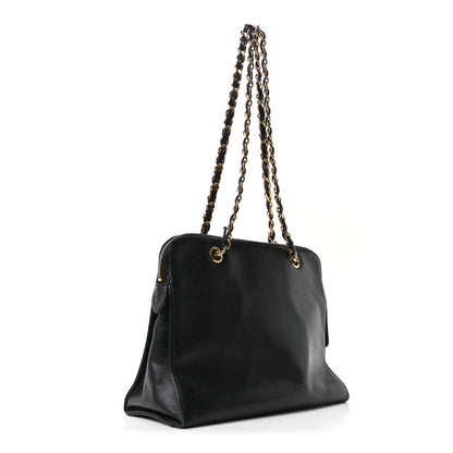 Chanel Caviar Flap Shoulder Bag Black 3 of 10