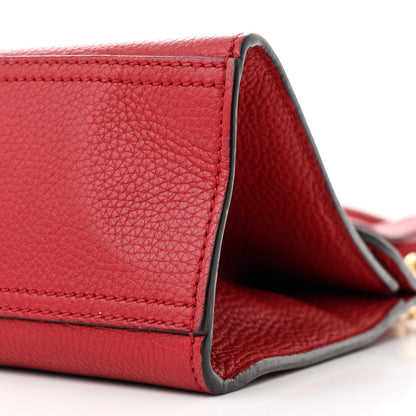 Gucci Cellarius Calfskin Mini GG Marmont Top Handle Bag Vulcanic Red 10 of 11