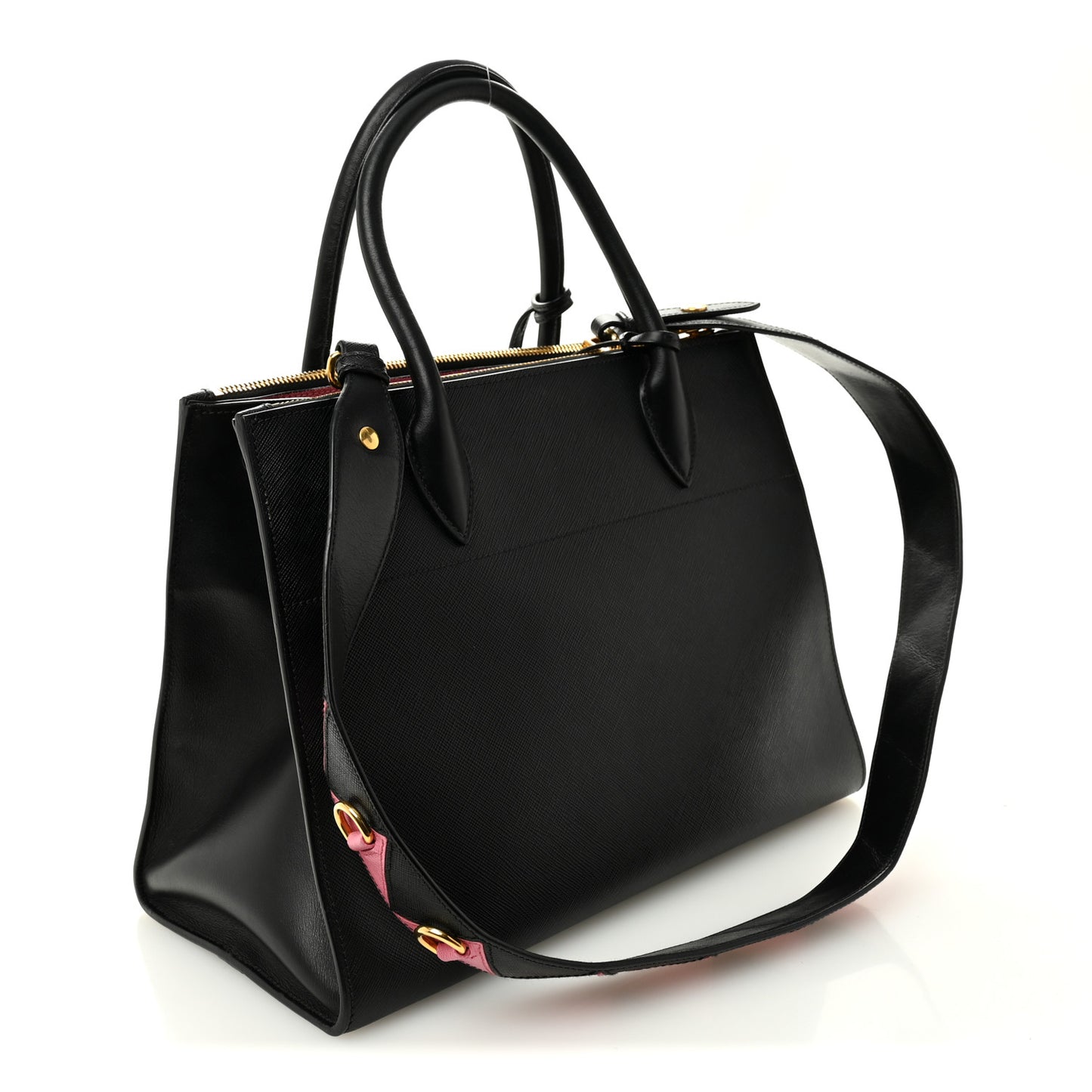 Saffiano Greche Greca Paradigme Bag Black Pink