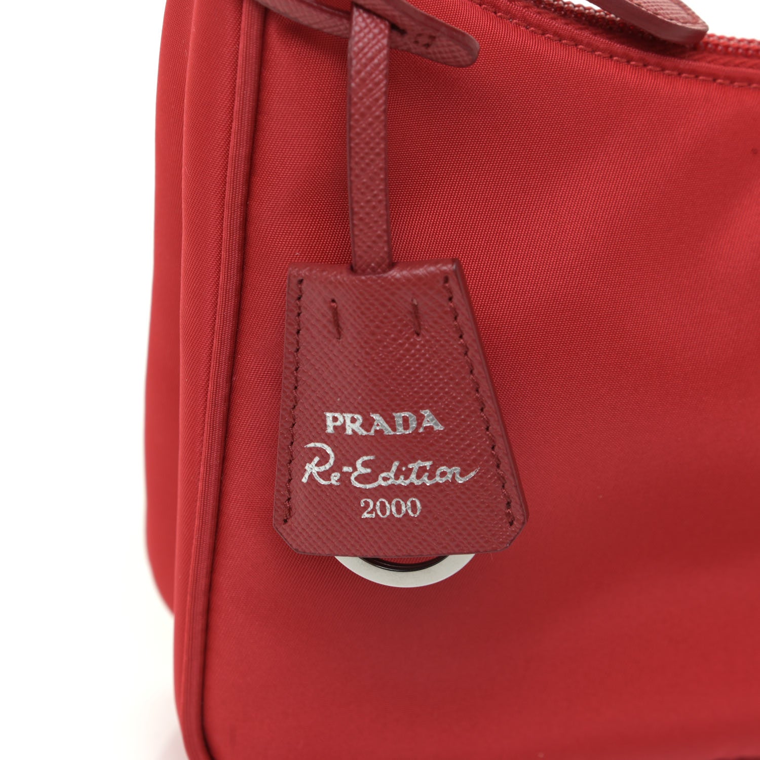 Prada Tessuto Nylon Mini Re-Edition 2000 Bag Rosso 10 of 13