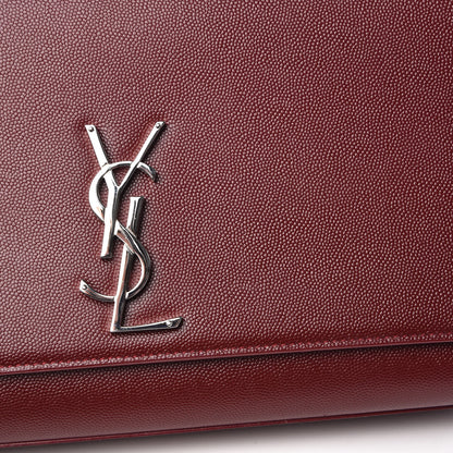 Saint Laurent Grain De Poudre Large Classic Monogram Kate Satchel Palissandre 10 of 16