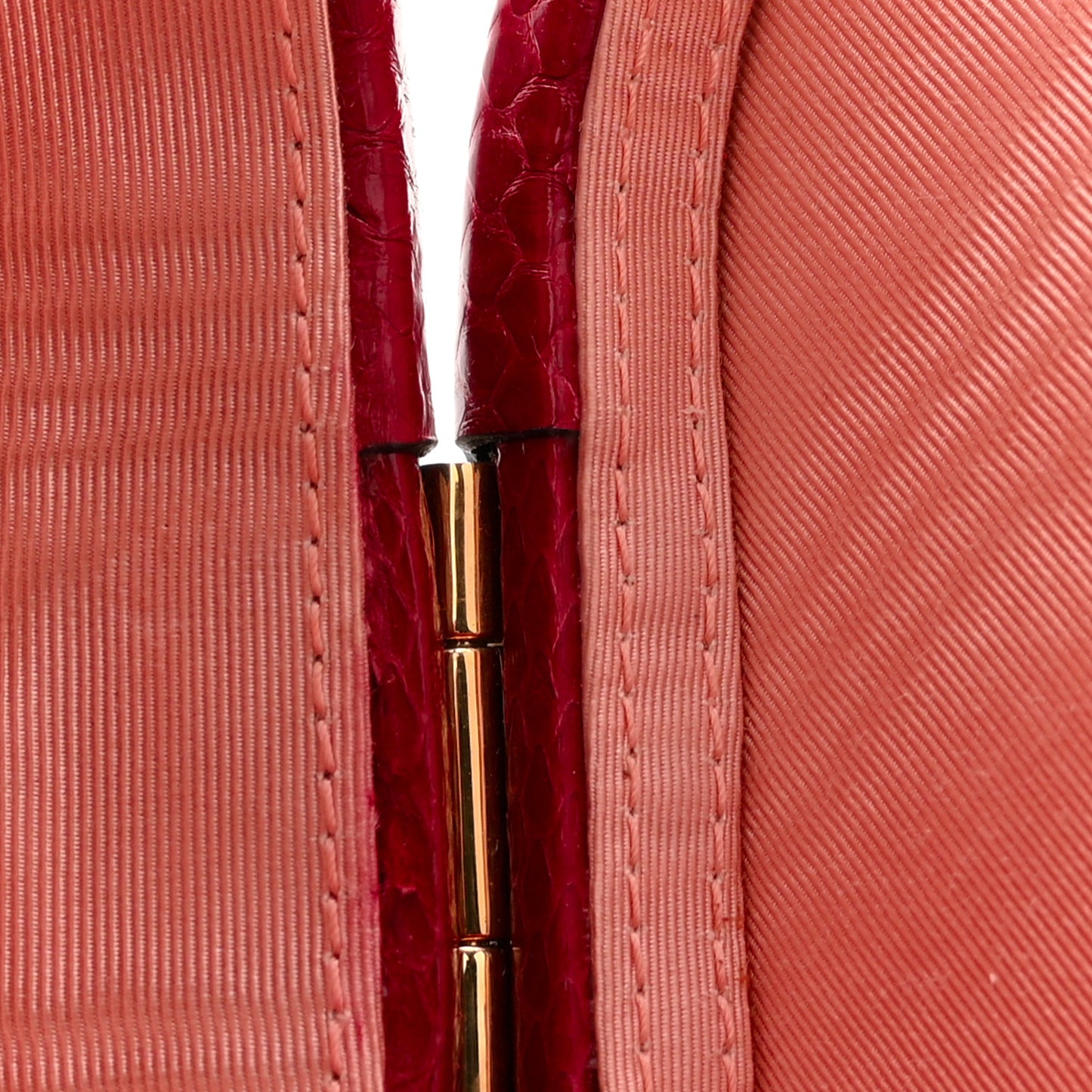 Snakeskin Broadway Mini Heart Top Handle Bag Rasberry Candy