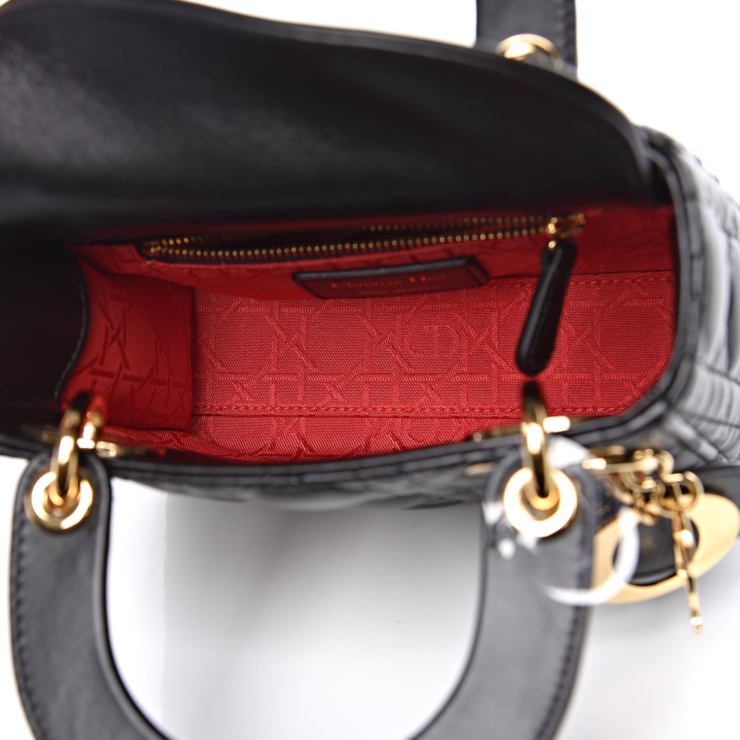Christian Dior Lambskin Cannage Mini Lady Dior Black 5 of 10