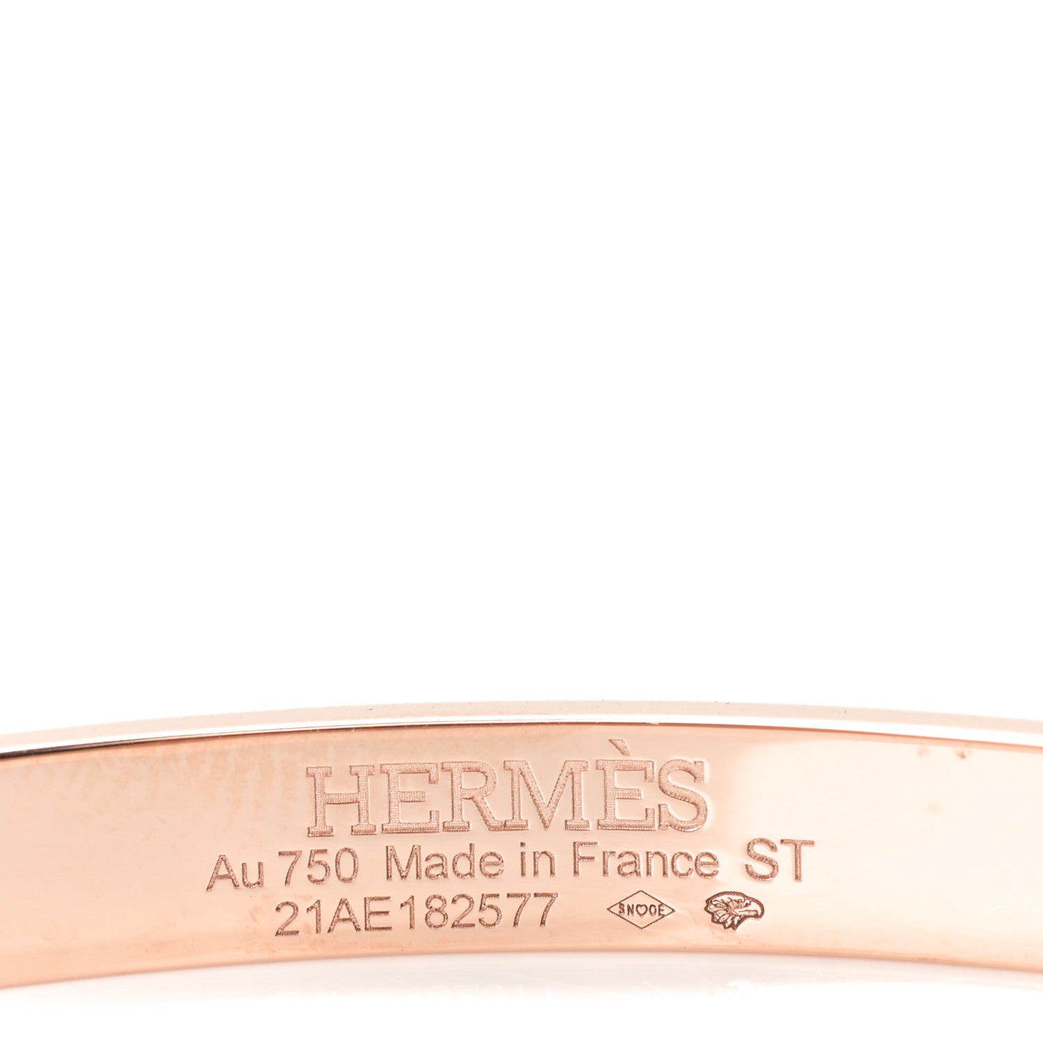 Hermes 18K Rose Gold Diamond PM Kelly Bracelet ST 3 of 4