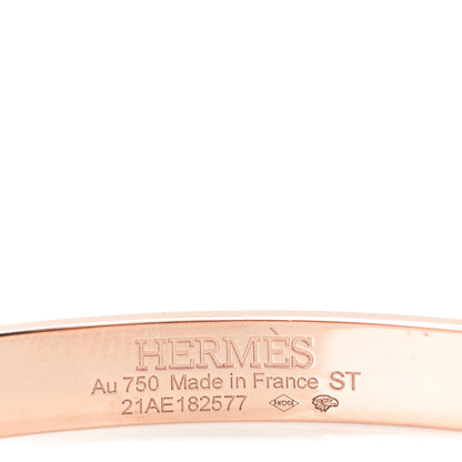 Hermes 18K Rose Gold Diamond PM Kelly Bracelet ST 3 of 4
