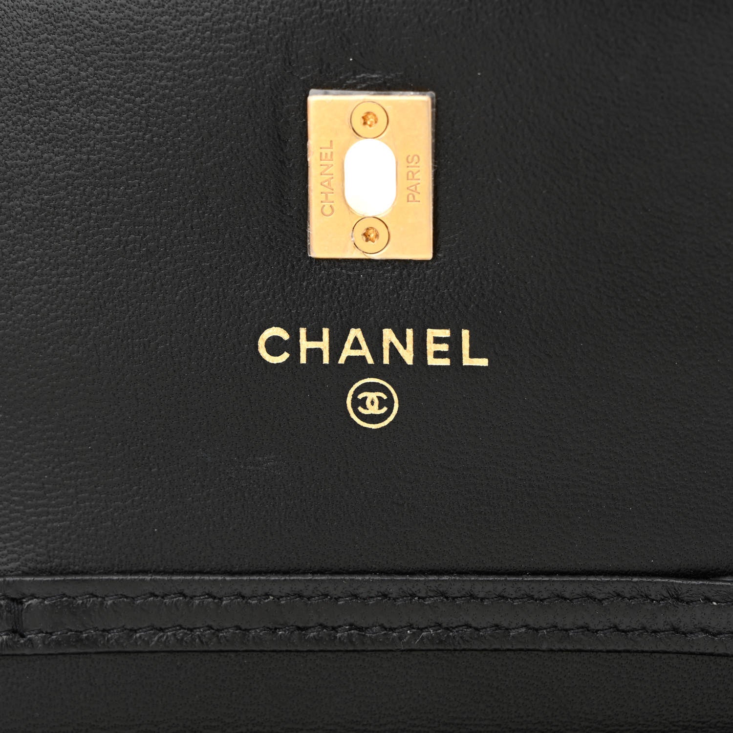 Chanel Lambskin Quilted Pearl Crush Clutch With Chain Black 6 of 12