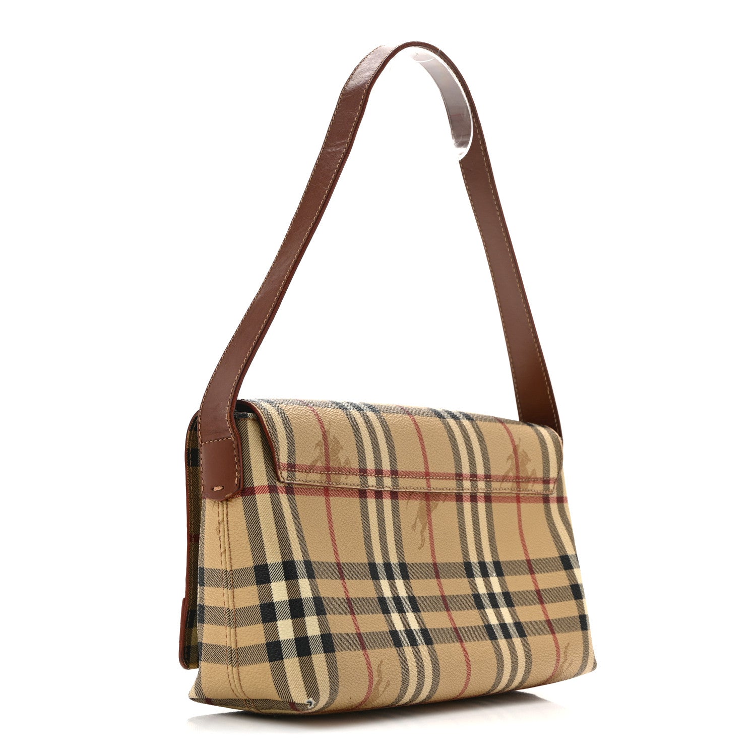 Burberry Haymarket Check Shoulder Bag Brown 3 of 16