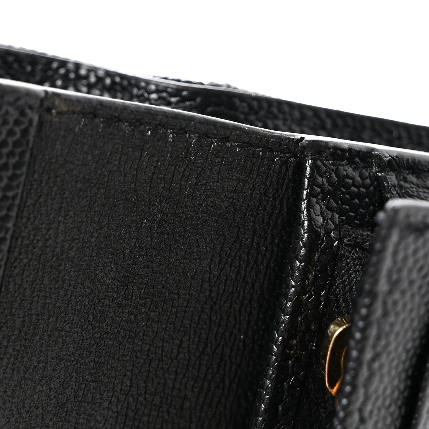 Grain De Poudre Matelasse Chevron Monogram Flap Card Case Black