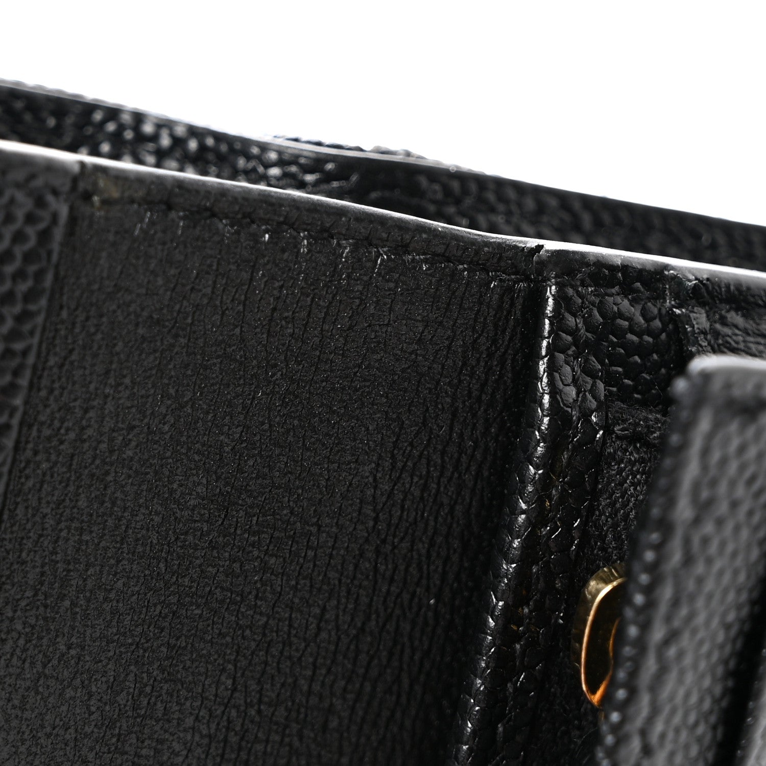 Saint Laurent Grain De Poudre Matelasse Chevron Monogram Flap Card Case Black 9 of 13