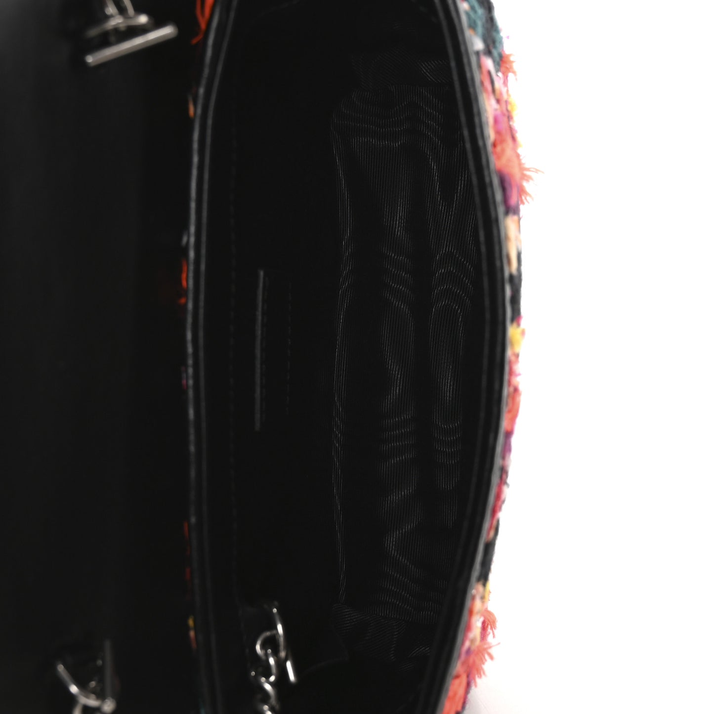 Tweed Calfskin Check Poule Super Mini GG Marmont Shoulder Bag Pink Petroleum Multicolor Black