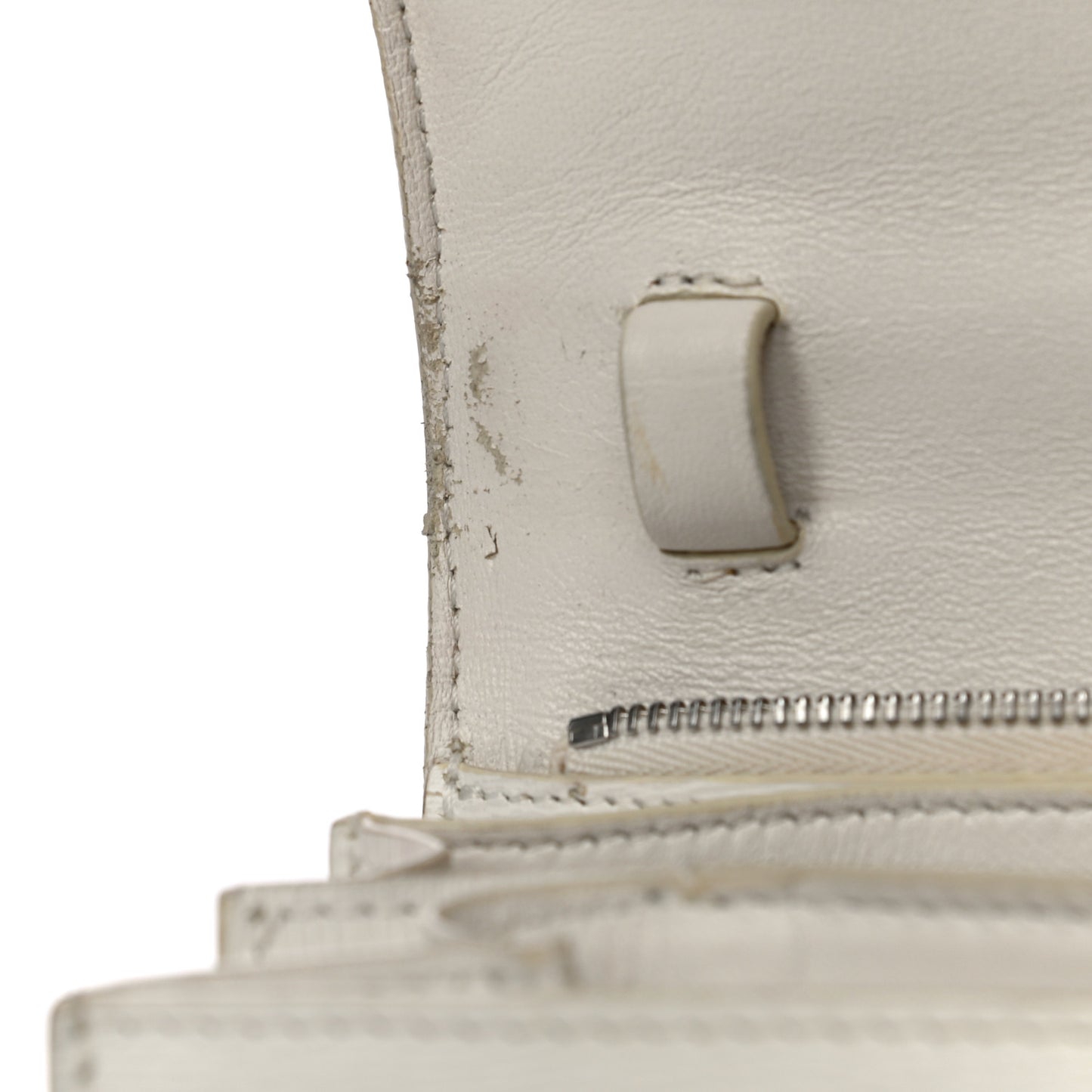 Liege Calfskin Medium Classic Box Flap Bag White