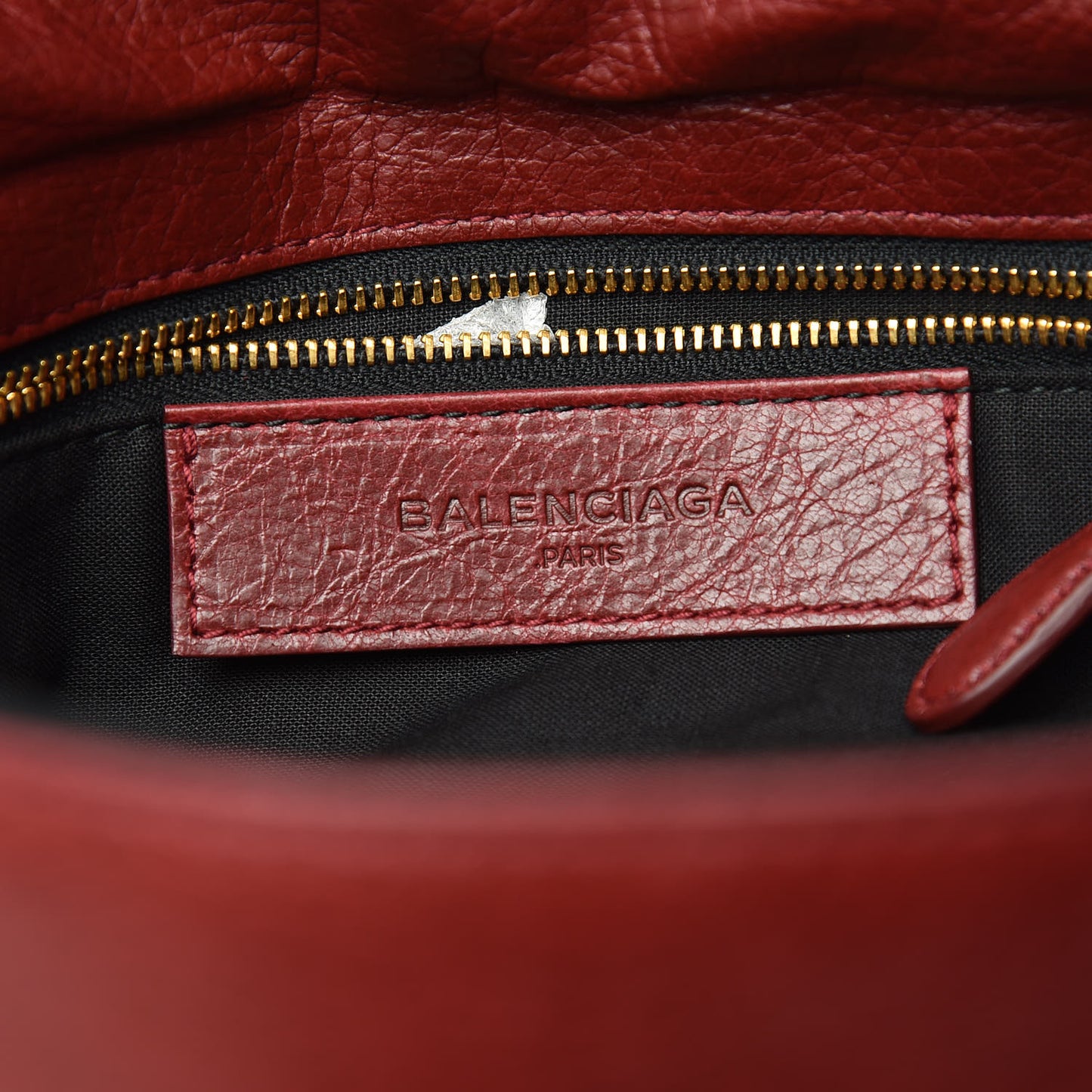 Agneau Giant 12 Gold Hardware Envelope Strap Clutch Rouge Cerise