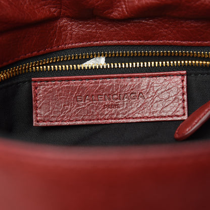 Balenciaga Agneau Giant 12 Gold Hardware Envelope Strap Clutch Rouge Cerise 9 of 12