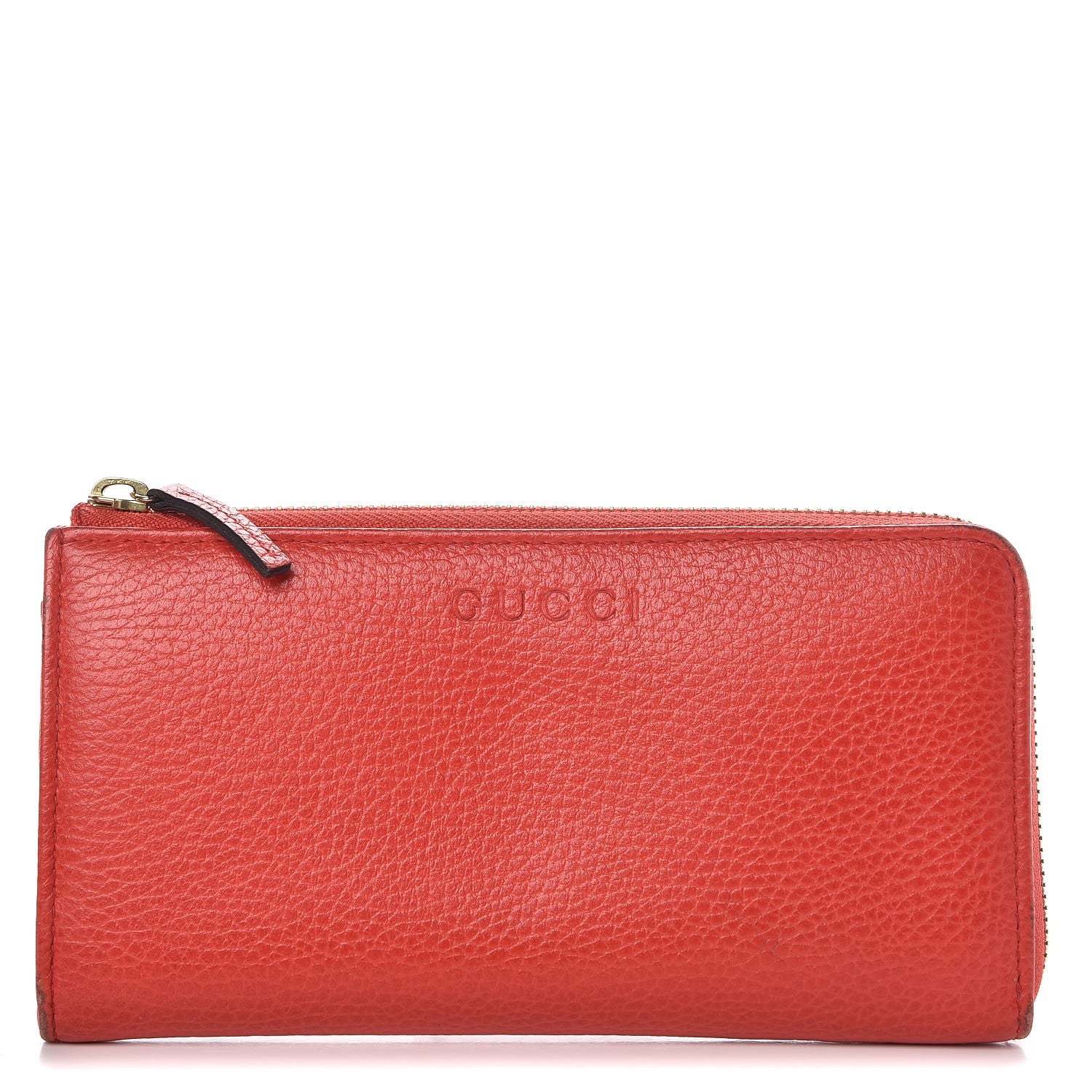 Gucci Pebbled Calfskin Donna Long Wallet Red 15 of 28