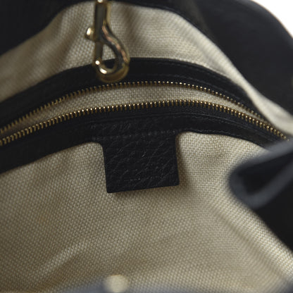 Gucci Pebbled Calfskin Medium Soho Chain Shoulder Bag Black 8 of 10