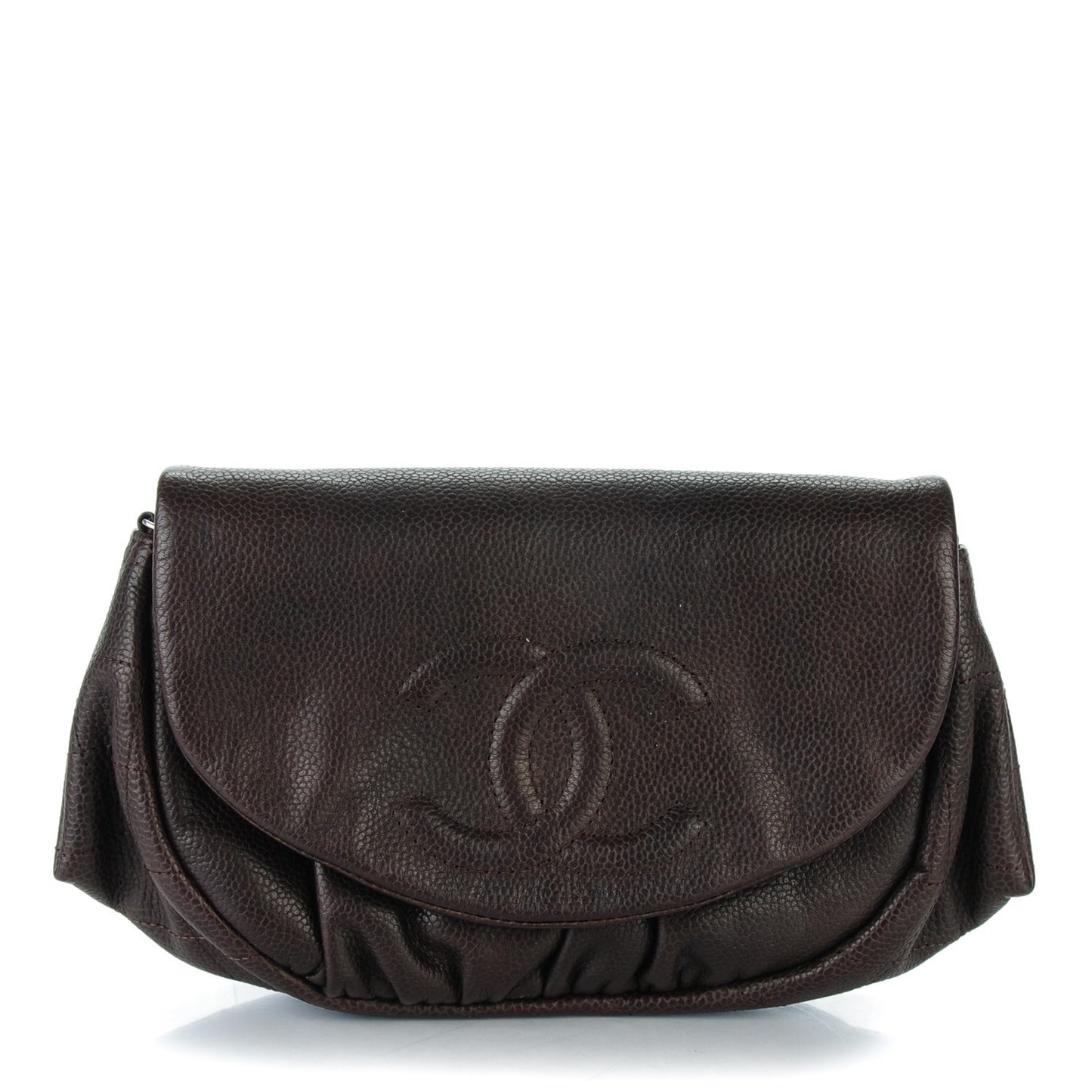 Caviar Half Moon Wallet On Chain WOC Dark Brown