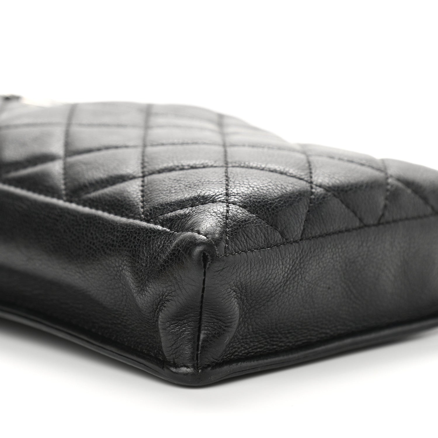 Chanel Calfskin Quilted CC Waiter Clutch Clutch With Chain Black 11 of 12