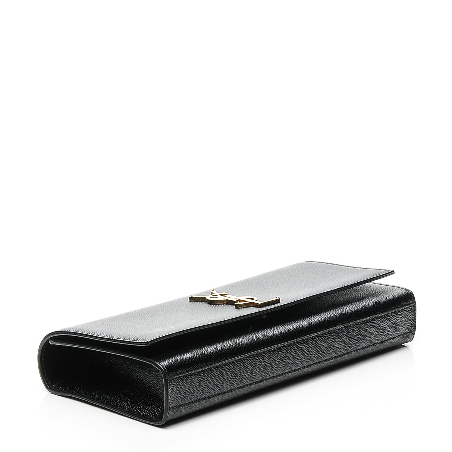 Saint Laurent Grain De Poudre Monogram Cassandre Clutch Black 4 of 6
