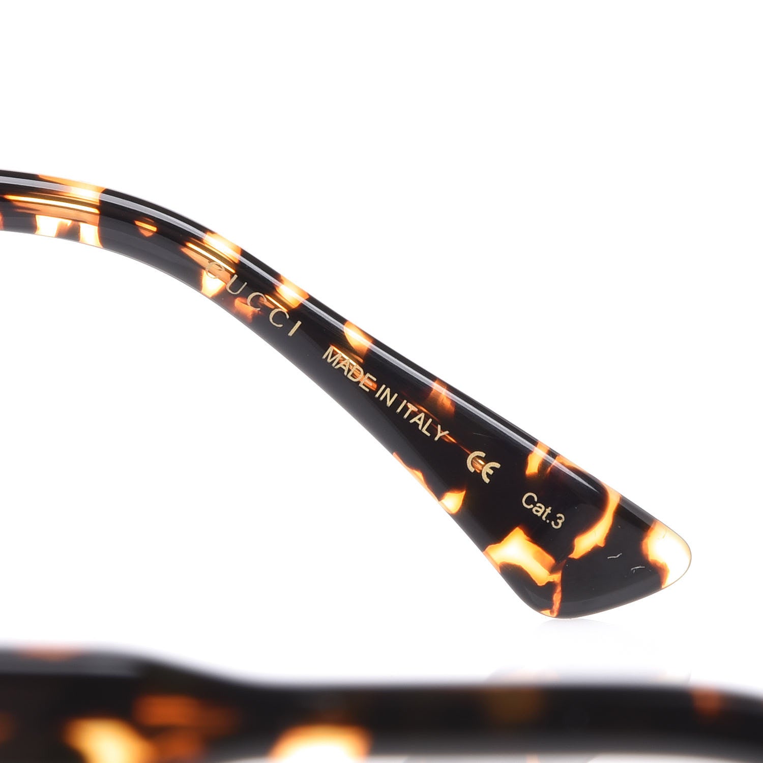 Gucci Round Avana Sunglasses GG0124SA Tortoise 7 of 8